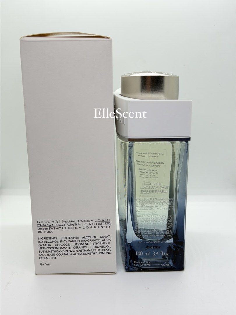 Authentic Bvlgari Man Glacial Essence Tester (Category: Fragrance & Deodorants) located in Mandaluyong City. Submitted by elle_scent (Listing ID 1468468370, Image 2). Description: BVLGARI MAN GLACIAL ESSENCE EDP 100ML — TESTER A sophisticated masculine fragrance with an icy-fresh, aromatic and woody scent! 💙 ✨ Fragrance notes: 🌿 Juniper berries & ginger 🪵 Sandalwood & orris 🤍 Musk, cedar & Clearwood ✔️ 100ml Eau de Parfum ✔️ Made in Italy, as