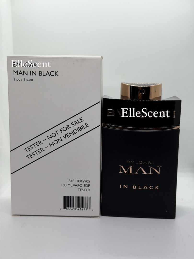Authentic Bvlgari Man İn Black Tester (Category: Fragrance & Deodorants) located in Mandaluyong City. Submitted by elle_scent (Listing ID 1468456551, Image 1). Description: This is Bvlgari Man in Black Eau de Parfum 100ml Tester. It is a popular, warm and spicy men’s fragrance, known for its rich, masculine scent. Fragrance notes Top notes: Rum, spices and tobacco — warm, rich and slightly boozy. Heart notes: Leather, iris and tuberose — smooth, 