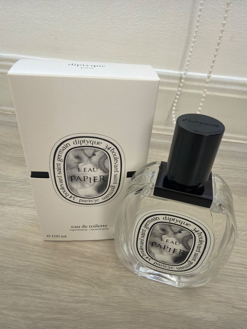 Authentic Diptyque L’eau PAPIER (Category: Fragrance & Deodorants) located in Pasig City. Submitted by smiggie (Listing ID 1468287509, Image 1). Description: Opened to spray once only Bought for 13k now selling only for 9,500 and comes with its original Box.