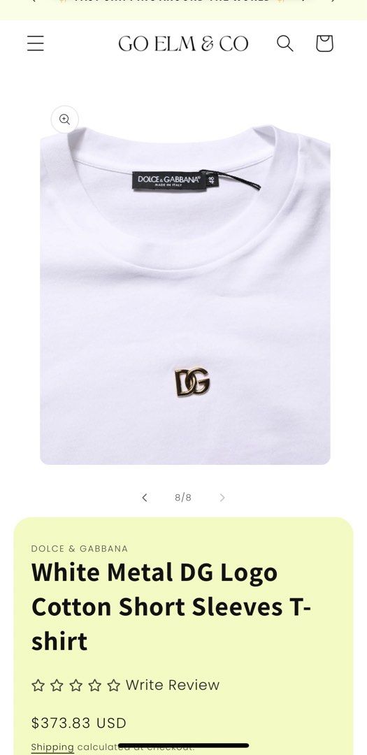 AUTHENTIC DOLCE & GABBANA CREW NECK EMBLEM WHITE SHIRT (Category: Luxury Apparel) located in Polomolok. Submitted by SafeThrift (Listing ID 1468293286, Image 2). Description: AUTHENTIC DOLCE & GABBANA CREW NECK EMBLEM WHITE SHIRT WELL USED ISSUE LAST PIC x PINHOLE CUT WASH TAGS 9|10 COLOR RATE NEED WASH 21 WIDTH 27 LENGTH MEDIUM - LARGE.