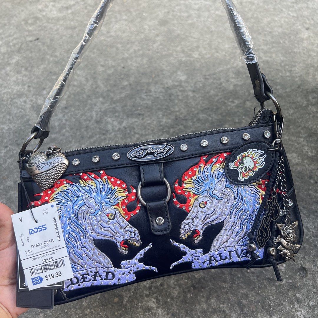 Authentic Ed Hardy “dead or alive” Twin Horse (Category: Luxury Bags & Wallets) located in Caloocan City. Submitted by urbanpouch (Listing ID 1468367673, Image 1). Description: Brandnew complete tags .