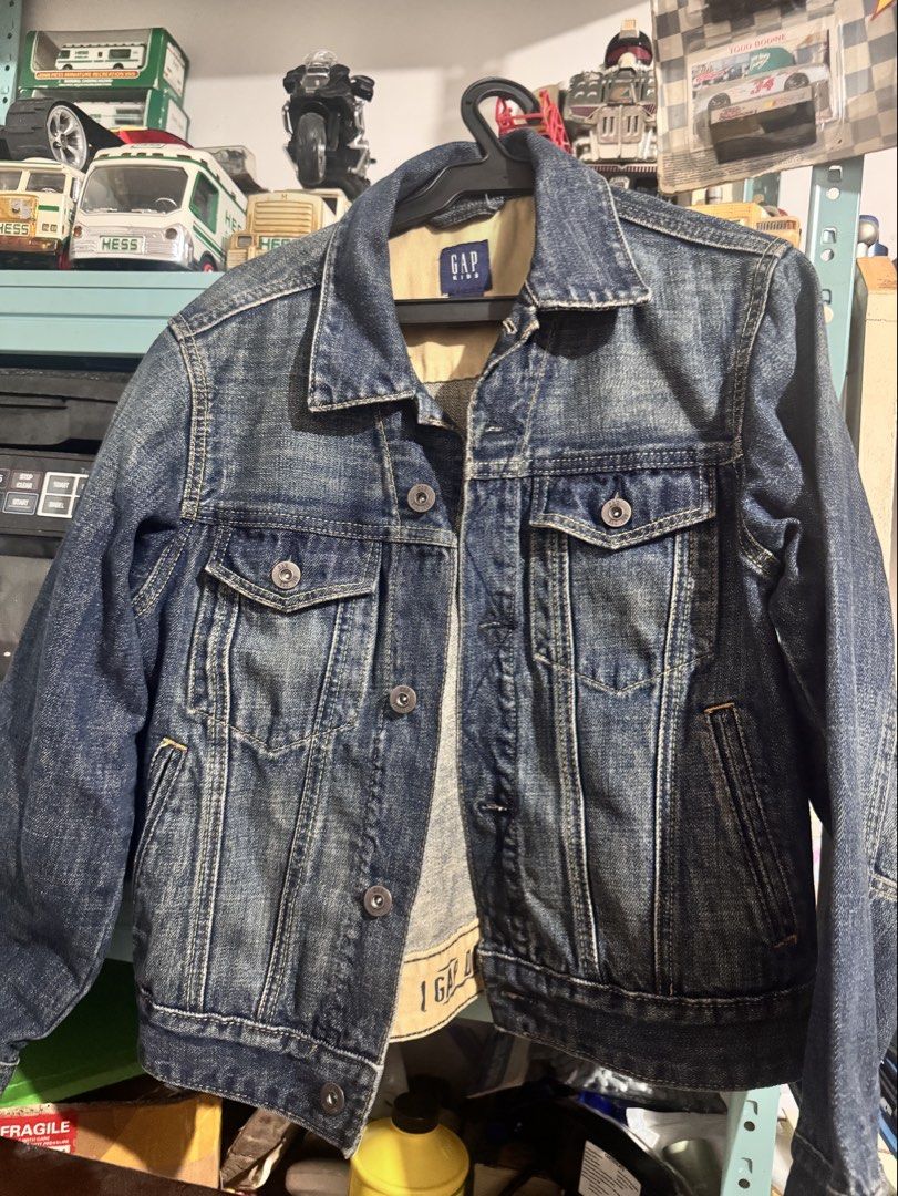 Authentic Gap Kids Denim Jacket (Category: Coats, Jackets and Outerwear) located in Cebu City. Submitted by altheatrix07243 (Listing ID 1468479597, Image 2). Description: Very Steal :) Gap Kids Denim Jacket Size 10 Large Fits a size XS adult Rfs: Decluttering, doesn’t fit anymore .