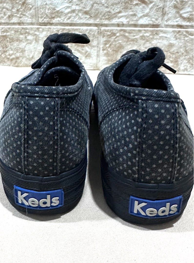 Authentic Keds Champion "Polka Dot" Black Canvas (Category: Sneakers) located in Antipolo. Submitted by shopaho_nique (Listing ID 1468293036, Image 3). Description: Authentic Keds Champion Lace-Up Sneakers Features a classic low-top silhouette in a cute black and gray micro-polka dot pattern! • Size: • US Women’s: 6.5 • UK: 4.0 • EUR: 37.0 • Inclusions: Actual shoes with original laces only. No original box (thrown away to save room and avoid clu
