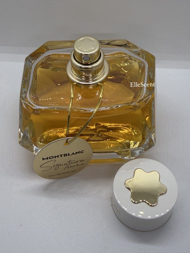 Authentic MontBlanc Signature Absolute Tester (Category: Fragrance & Deodorants) located in Mandaluyong City. Submitted by elle_scent (Listing ID 1468405658, Image 3). Description: MONTBLANC SIGNATURE ABSOLUE EAU DE PARFUM 90ML 💛 Elegant • Feminine • Luxurious A beautiful fragrance for women who love a warm, radiant, and sophisticated scent! Montblanc Signature Absolue blends fruity sweetness with elegant floral notes and a smooth, warm finish. 