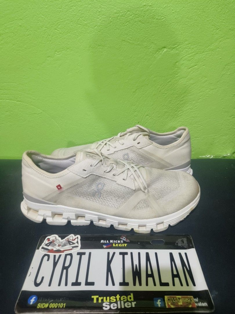 Authentic On cloud X Wolf Colorway (Category: Sneakers) located in Baguio. Submitted by ckiwalan (Listing ID 1468410119, Image 1). Description: For sale Authentic Excellent condition Signs of use only No major issue Cleanable Dirt / No Stain Thick outsole Lightweight Soft and comfy Baguio city can ship nationwide.