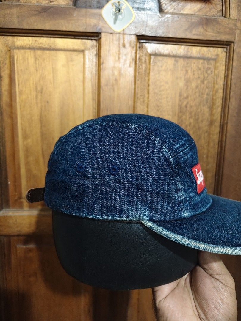 Authentic Supreme Denim Camp Cap (Category: Caps & Hats) located in Iloilo. Submitted by branded-boy0422_16 (Listing ID 1468422020, Image 3). Description: Good as new Minor sign of usage Solid Condition sa personal one size fits all.