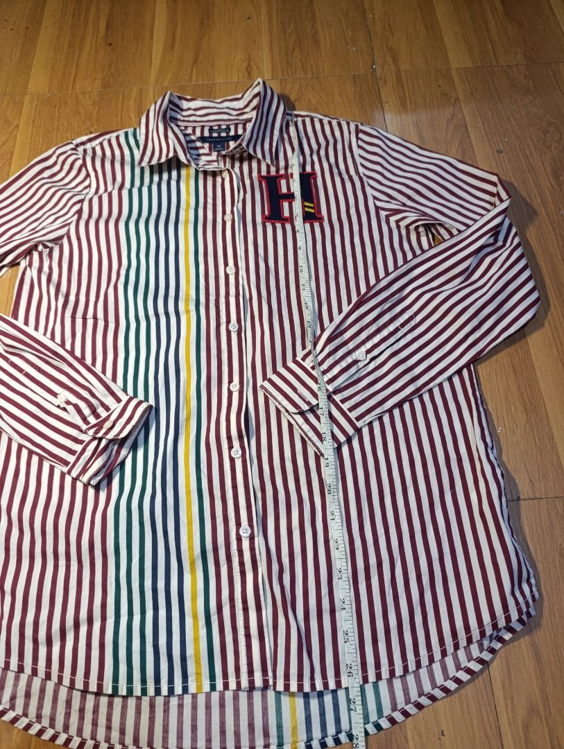 Authentic Tommy Hilfiger Button up LongSleeve (Category: Tshirts & Polo Shirts ) located in Bulacan. Submitted by koritooo (Listing ID 1468363580, Image 3). Description: Authentic Tommy Hilfiger Button up LongSleeve Good as new no issue Complete tags/ Wash tags Size S Dimensions: 19.5 Width 26.5-28 Length Color rate: 10/10.
