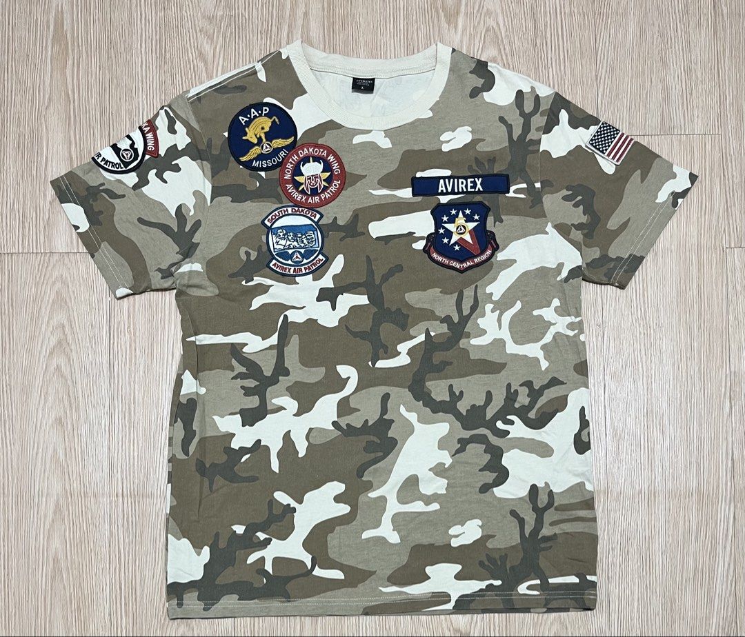AVIREX - Air Patrol Unit - Desert/multi cam Camouflage Pattern - Tee (Category: Tshirts & Polo Shirts ) located in Taguig. Submitted by chicpicked (Listing ID 1468343361, Image 1). Description: AVIREX - Air Patrol Unit - Desert/multi cam Camouflage Pattern - Tee Authentic Good as new No flaws Large 1,500.