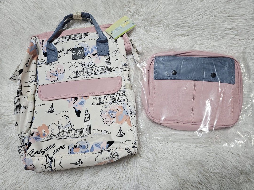 Babybee Multi-pocket Diaper Backpack with Matching Pouch (Category: Diaper Bags & Wetbags) located in Manila. Submitted by pitzdiaz (Listing ID 1468336752, Image 1). Description: FOR SALE ❗️❗️❗️ Babybee 2in1 (BRANDNEW) All from my daughter's budol 😁 -with detachable small bag Actual color and appearance may vary slightly due to lightning, photo angles, and device screen settings. Thank You so much ☺️ less than 50% po mga prices from its original