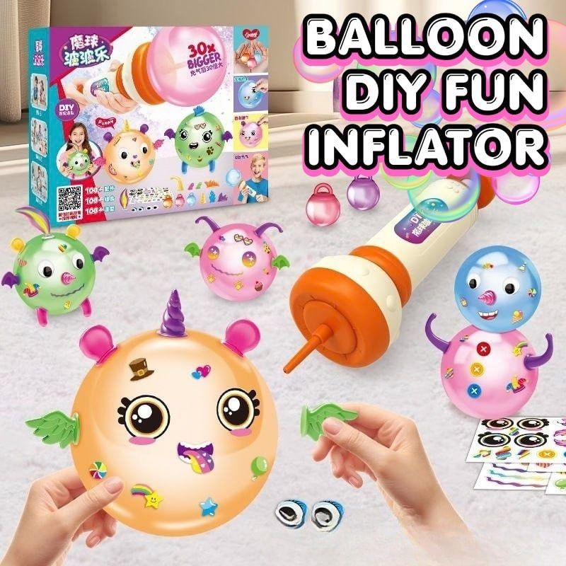 Balloon DIY Fun Inflator Craft Kit (Category: Kids Toys) located in Quezon City. Submitted by tanyachoa (Listing ID 1468297250, Image 1). Description: Balloon DIY Fun Inflator 🎈Includes 8 Balloons.