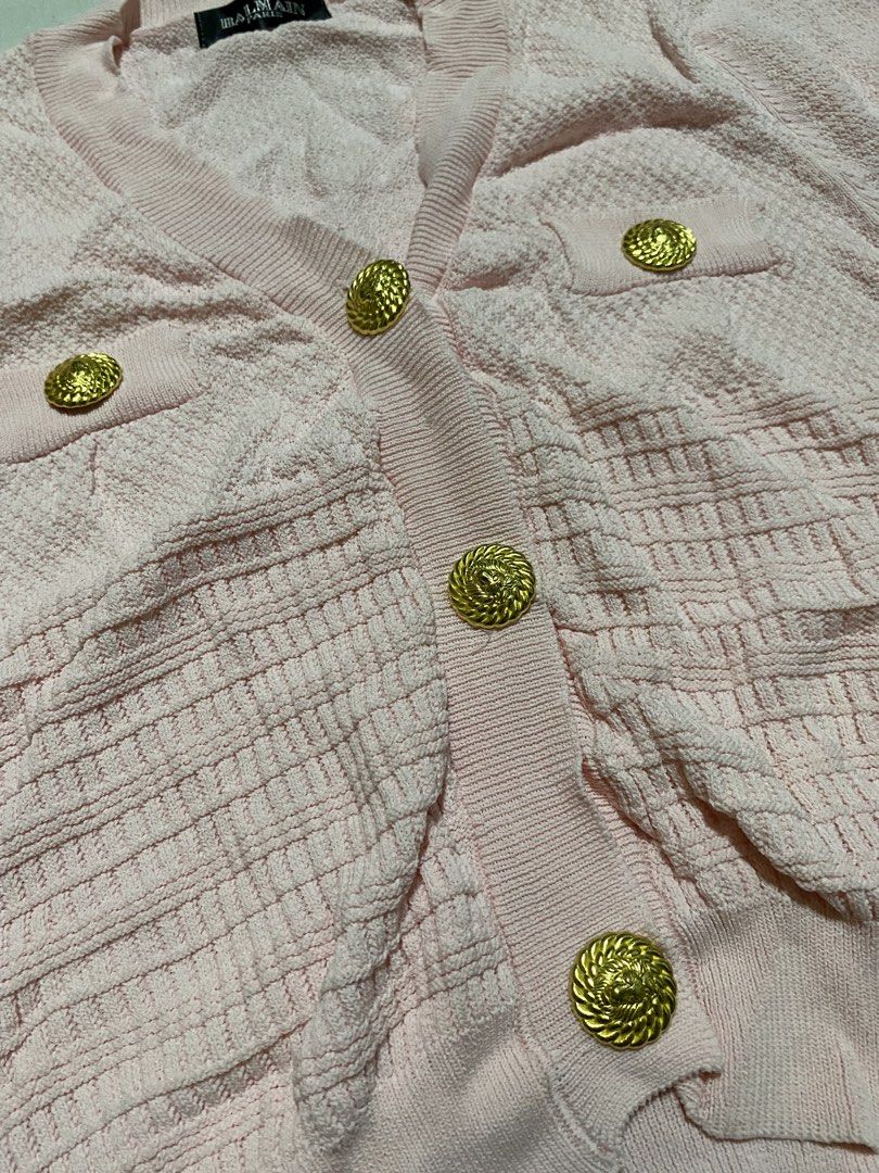 Balmain knitted top (Category: Luxury Apparel) located in Koronadal. Submitted by southstyle97 (Listing ID 1468420664, Image 3). Description: ▫️B@lmain Knitted top Small Excellent Baby pink P450.