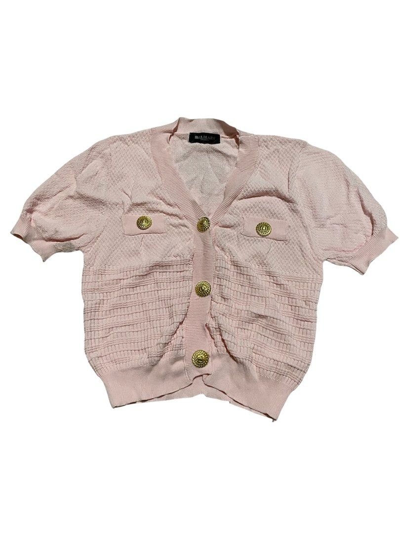 Balmain knitted top (Category: Luxury Apparel) located in Koronadal. Submitted by southstyle97 (Listing ID 1468420664, Image 2). Description: ▫️B@lmain Knitted top Small Excellent Baby pink P450.