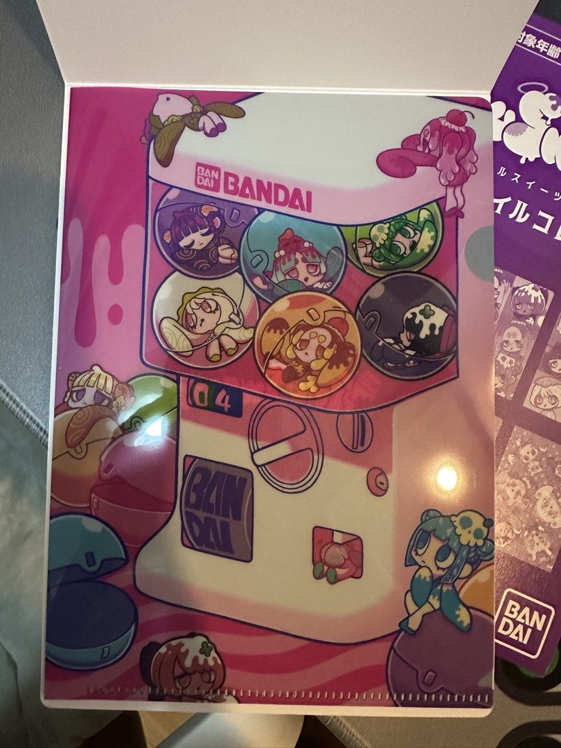 Bandai Virus Sweets Mini Clear File Collection (Category: Stationery & School Supplies) located in Manila. Submitted by lunalux09 (Listing ID 1468367195, Image 1). Description: - Authentic Bandai Virus Sweets mini clear file collection - Features cute character artwork on a pink gachapon machine design - Comes brand new with its original purple packaging wrapper - Highly collectible item for anime merchandise and capsule toy fans - Perfect additi
