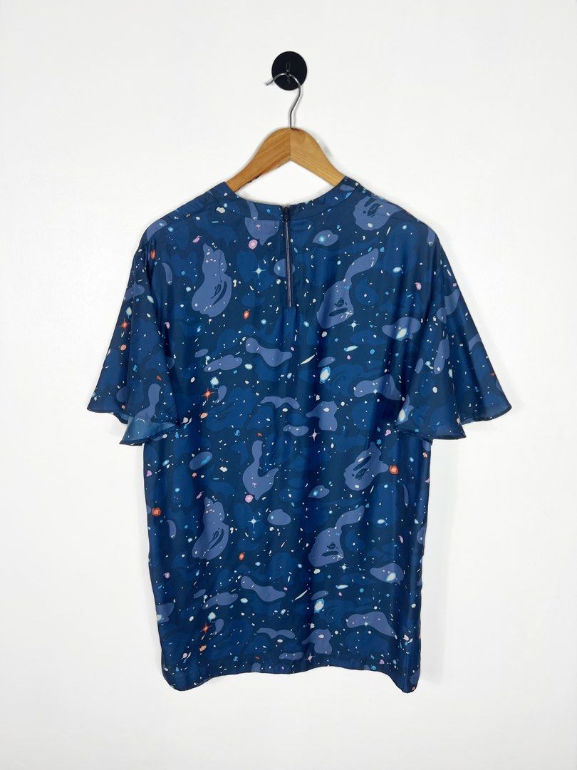 Bape - Space Camo Blouse Shirt (Category: Blouses) located in Bacolod City. Submitted by nodaysoff (Listing ID 1468398448, Image 2). Description: Bape - Space Camo Blouse Shirt - Authentic Measures: 22x30 | Large Excellent condition No flaws ₱1,500.