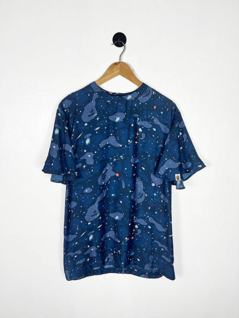 Bape - Space Camo Blouse Shirt (Category: Blouses) located in Bacolod City. Submitted by nodaysoff (Listing ID 1468398448, Image 1). Description: Bape - Space Camo Blouse Shirt - Authentic Measures: 22x30 | Large Excellent condition No flaws ₱1,500.
