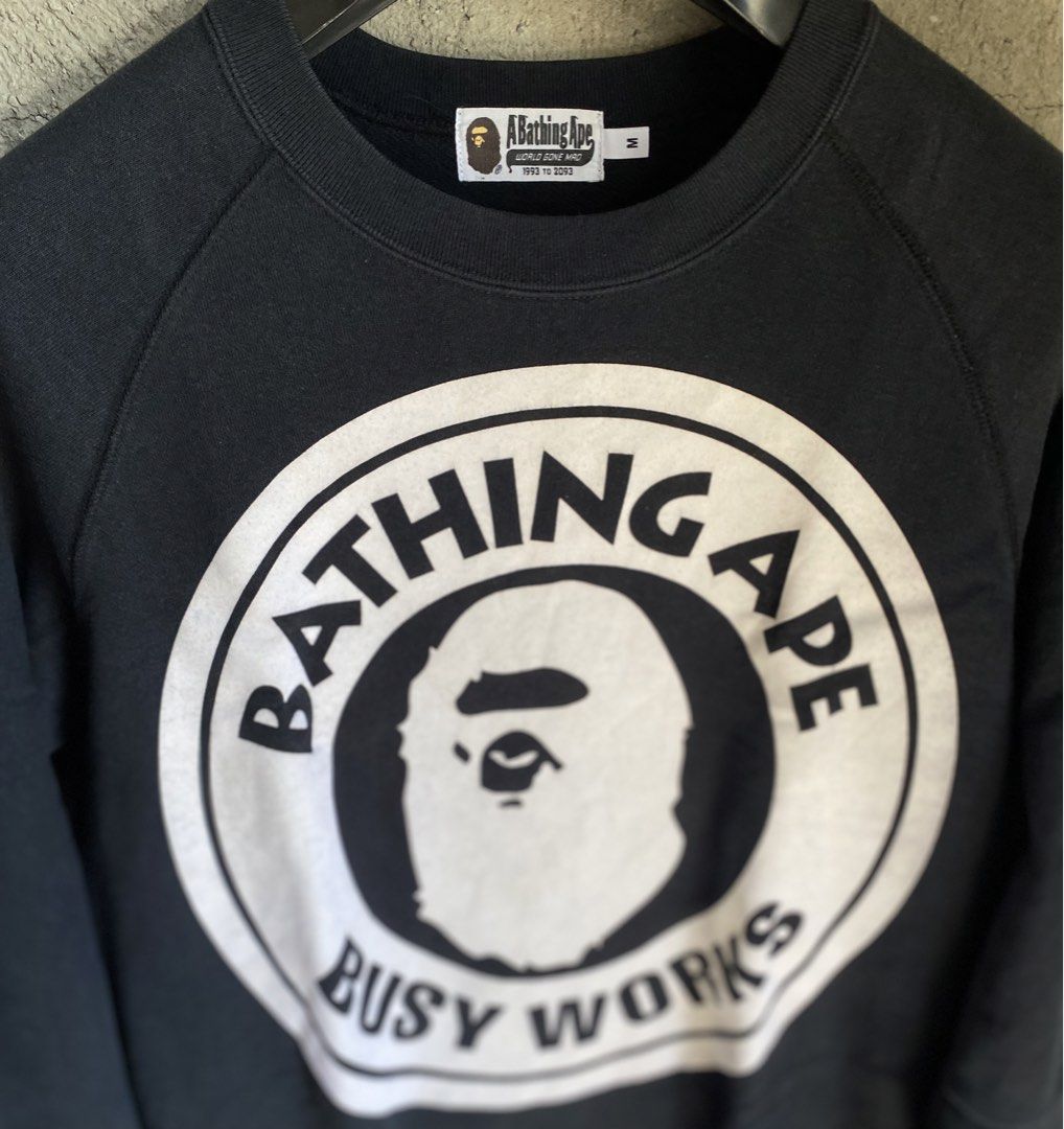 Bape crew neck (Category: Hoodies) located in Dipolog. Submitted by wazienwathskin (Listing ID 1468344571, Image 3). Description: Want to sell 🚨 📌Bape classic BW crewneck •very good condition •size : 27L x 20W •cr : 9.5/10 •issue: hairline cracks Loc : Mindanao open for vouch / vc ..