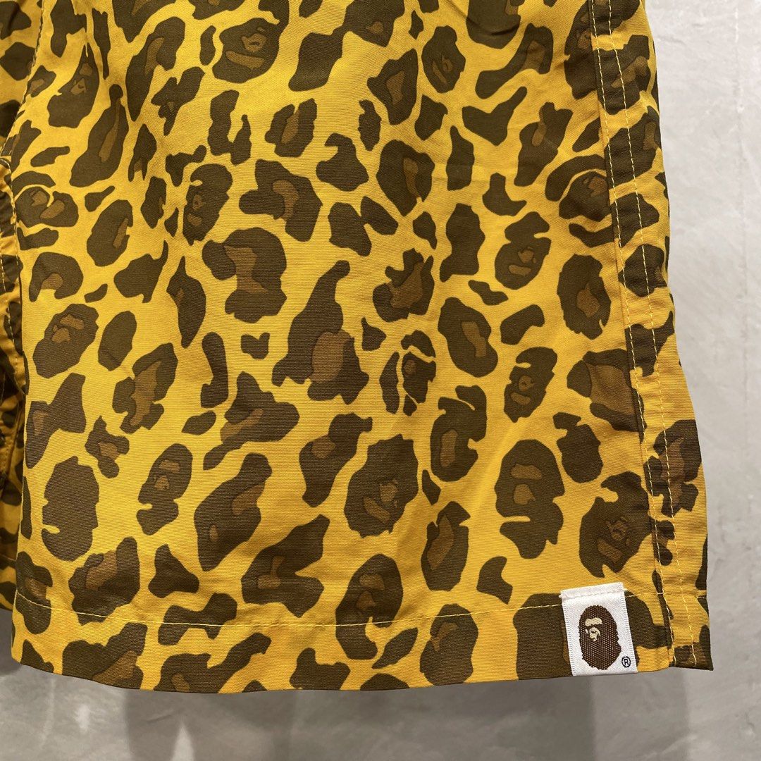 Bape Leopard nylon short (Category: Shorts) located in Manila. Submitted by walter_wt (Listing ID 1468435643, Image 3). Description: Bape leopard nylon short -Small Dimension- Waistline- 30 to 32 Length- 17 -Missing main tag No issue .