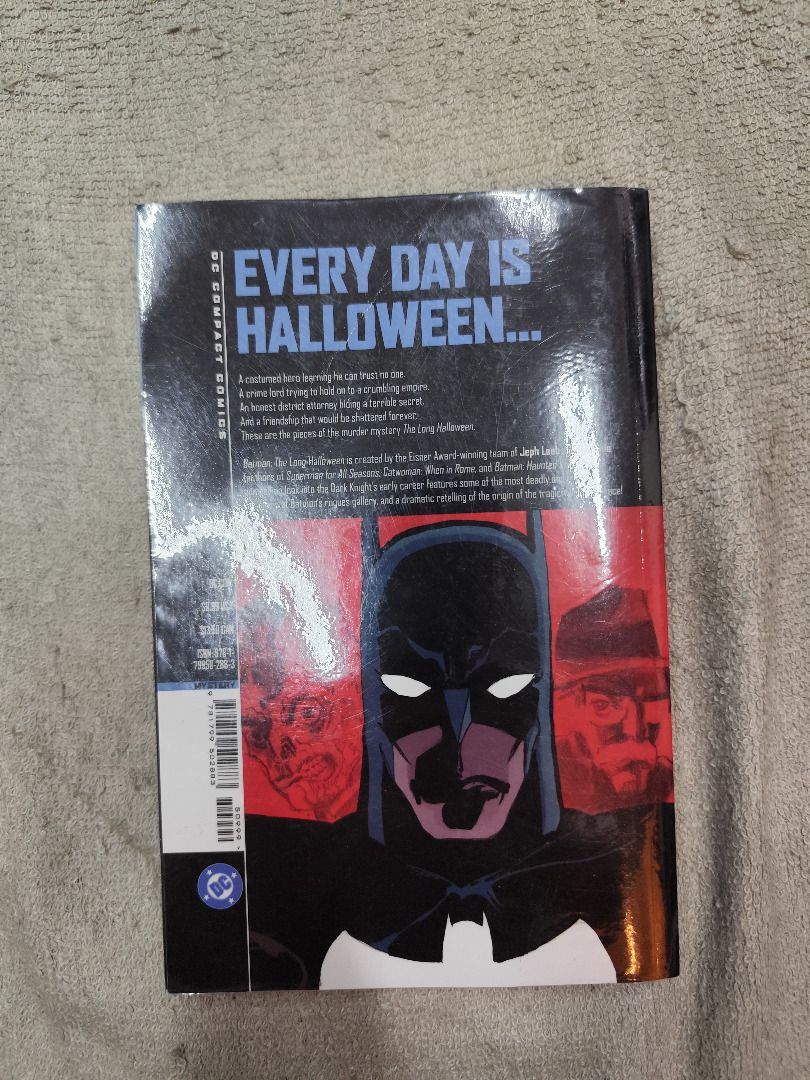Batman: The Long Halloween (DC Comapct Comics) (Category: Comics & Manga) located in Quezon City. Submitted by carou14854 (Listing ID 1468405211, Image 2). Description: Personal collection. (with plastic jacket) RFS: Destash/Declutter MOP: GCash MOD: LBC, LBC-COP ✅ Buyer shoulders SF Am usually offline. Expect reply within 24 hours. May sms/text for faster transaction. No calls please..