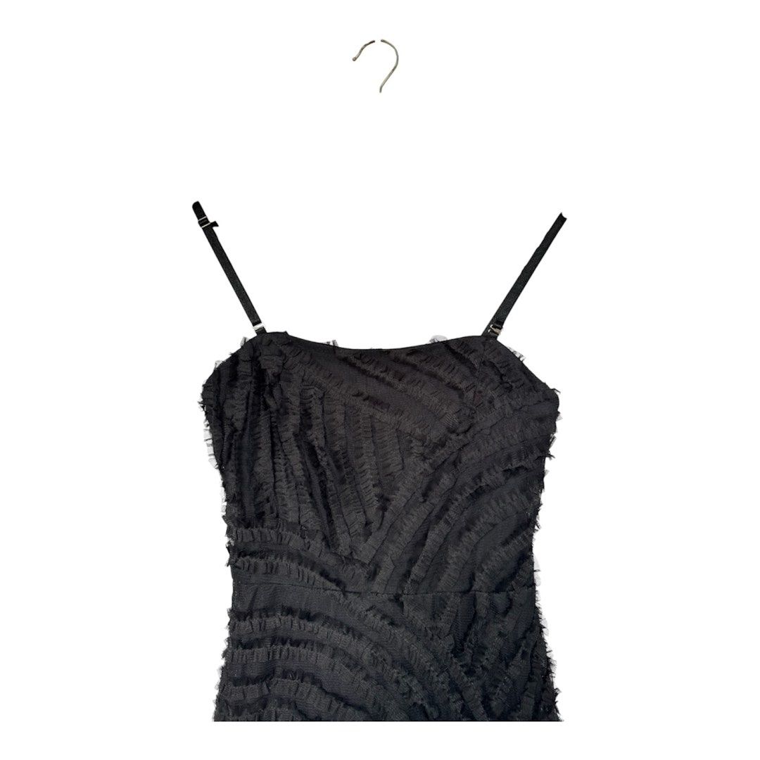 BCBG Maxazria Ruffled Cocktail Black Dress 3 Layers Lining (Category: Dresses) located in Quezon City. Submitted by chrizcboutique (Listing ID 1468307664, Image 2). Description: BCBG Maxazria Little Black Dress with back zipper with 3 linings size 4 in tag - SMALL can fit extra small to small frame Measurements laid in flat armpit to armpit approx 15.5 inches waist approx 13 inches lenght approx 44 inches Condition still in good condition no visi