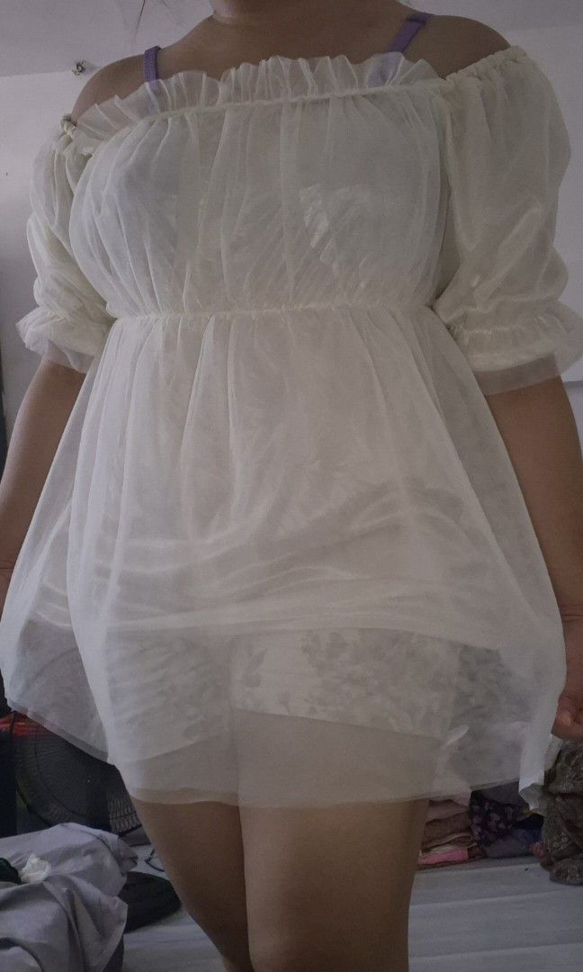 Beige Babydoll offshoulder Top (Category: Blouses) located in Calamba. Submitted by bb.lace (Listing ID 1468329740, Image 3). Description: .