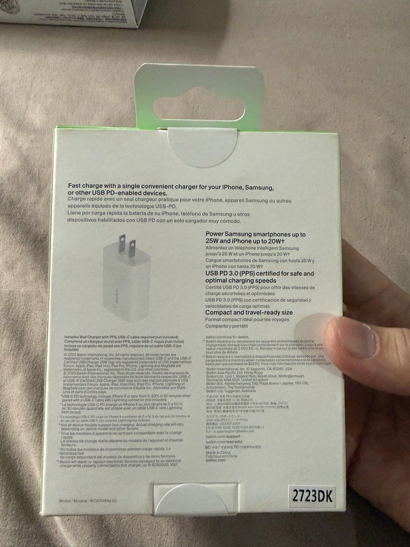 Belkin Boost Charge (Category: Chargers & Cables) located in Manila. Submitted by pappypao (Listing ID 1468306692, Image 3). Description: Belkin Boost Charge 25w charger for sale Brand New Sealed RFS: Extra.