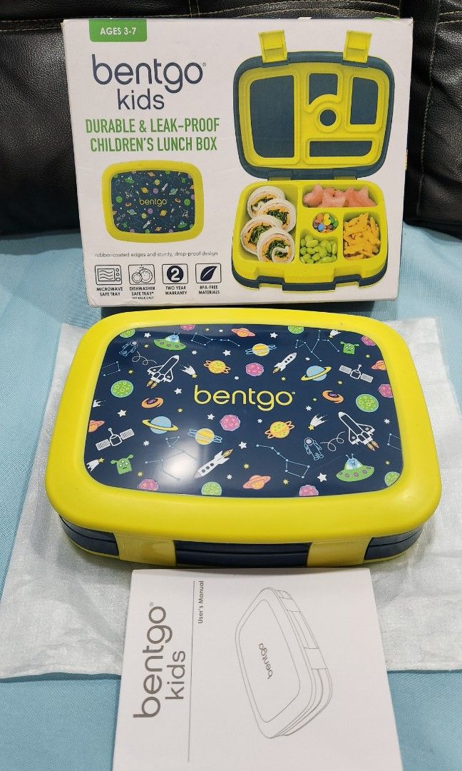 Bentgo Kids Space (Category: Other Babies Going Out Needs) located in Manila. Submitted by cwknds (Listing ID 1468439742, Image 1). Description: REPRICED FROM ₱1,299 Bentgo Kids Space Design Brandnew/Unused but idk why may gasgas sa back *see all photos posted.