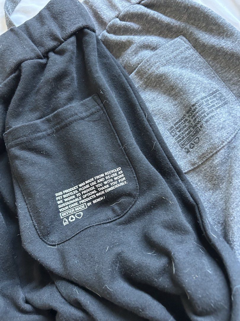 Better Made by Bench Sweatpants Bundle (Category: Joggers) located in Pasig City. Submitted by jk.declutter (Listing ID 1468425477, Image 3). Description: Personally owed. Di masyado ginamit natambak lang because too long i’m only 5’6 huhu large sya, for tall guys 2 pieces black and gray.
