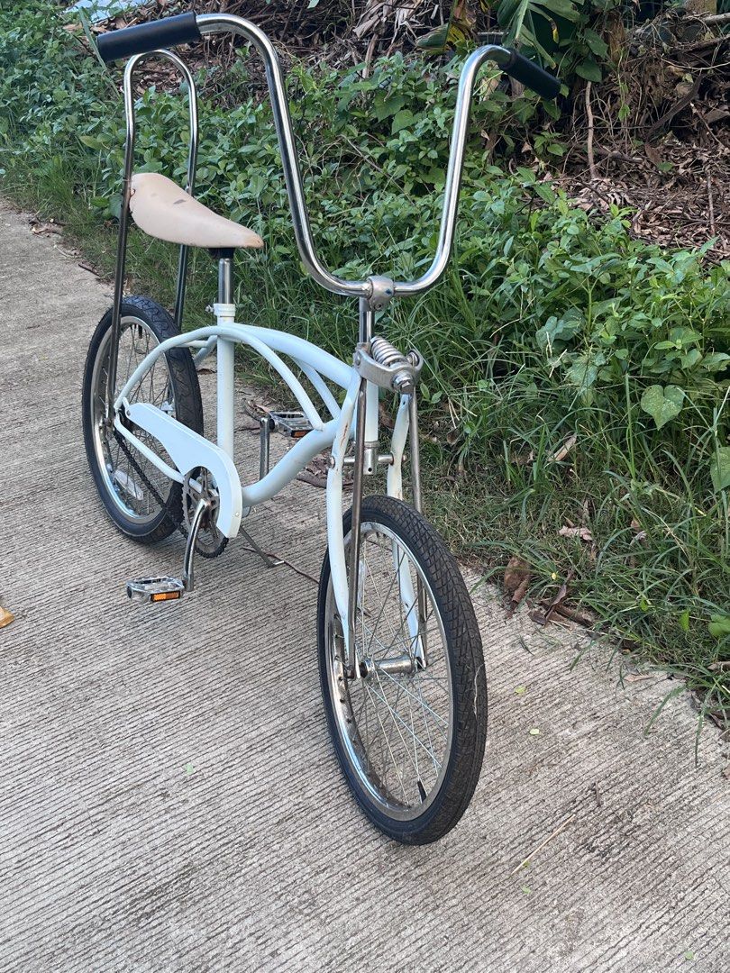 bicycle: easy rider schwinn type with springer fork, (Category: Bicycles) located in Antipolo. Submitted by boomerandtabby (Listing ID 1467277152, Image 2). Description: for sale: a Schwinn type Easy Rider bicycle springer fork suspension! banana seat hi rise bar hi rise monkey handlebar back pedal brake system single speed i cant identify it. no brand no decals beautiful ride 6500 cainta.