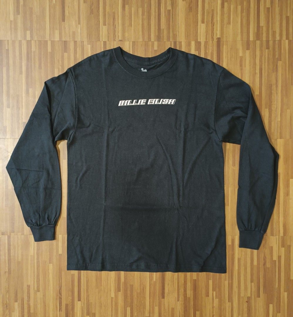 Billie Eilish (Category: Activewear) located in Cavite. Submitted by south.loot (Listing ID 1468337419, Image 1). Description: Billie Eilish Longsleeve Size Medium Length 27 Width 20 Color rate 9/10 Excellent condition.