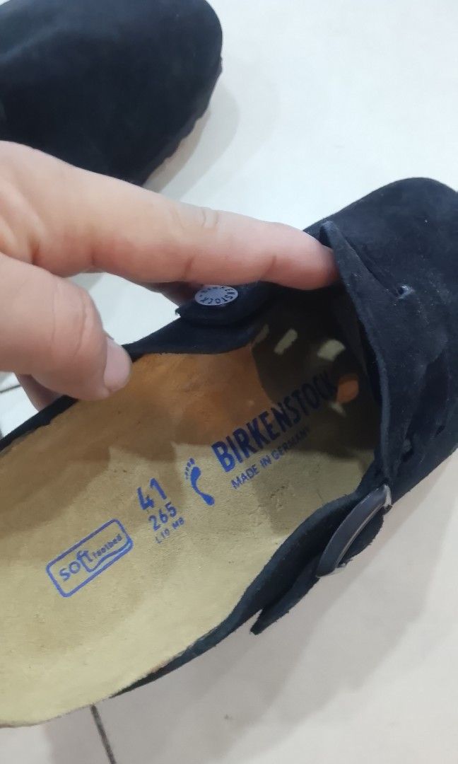 BIRKENSTOCK CLOGS SUEDE SIZE 41 (Category: Slippers & Slides) located in Iloilo. Submitted by skerittt (Listing ID 1468360946, Image 2). Description: BIRKENSTOCK CLOGS SUEDE SIZE 41 NO FLAWS.