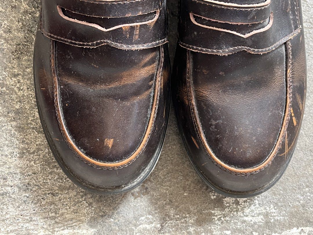 BJMAO Brown Platform Penny Loafers (Category: Loafers) located in Manila. Submitted by isabelm_ (Listing ID 1468316950, Image 3). Description: BJMAO Loafers Fits 23-23.5CM 8/10 Condition Lightly used No issue ₱450 + SF (North Caloocan Area) 🟤.