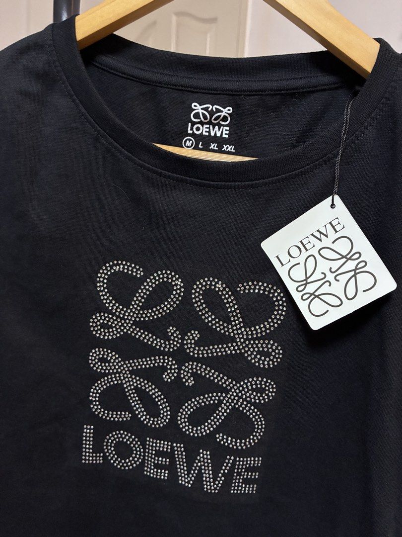 BKK Loewe rhinestone top S-M (Category: Shirts) located in Manila. Submitted by jdjdnxei (Listing ID 1468342276, Image 3). Description: bought pasabuy in bangkok for 550, wrong size.