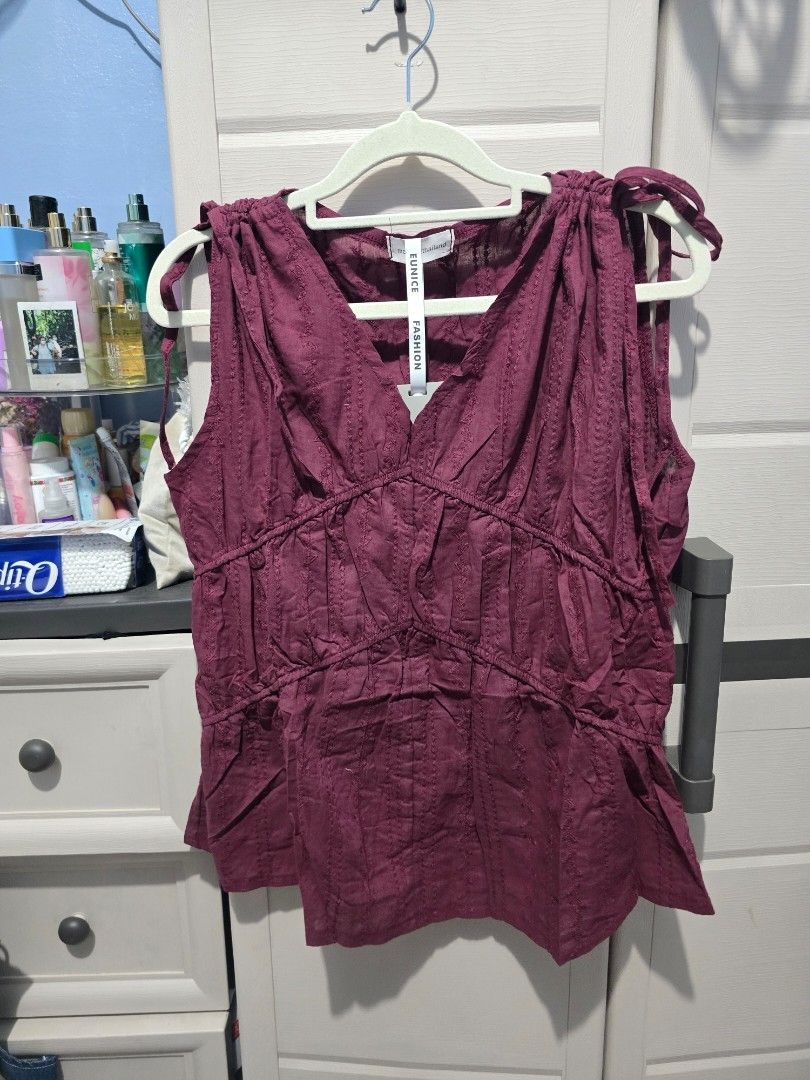 BKK Plum Top (Category: Blouses) located in Quezon City. Submitted by dinesaur (Listing ID 1468365843, Image 1). Description: .