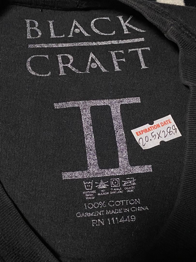 Black craft shirt (Category: Tshirts & Polo Shirts ) located in Las Pinas. Submitted by all_details_posted (Listing ID 1468420847, Image 2). Description: vintage style print cr 8/10.
