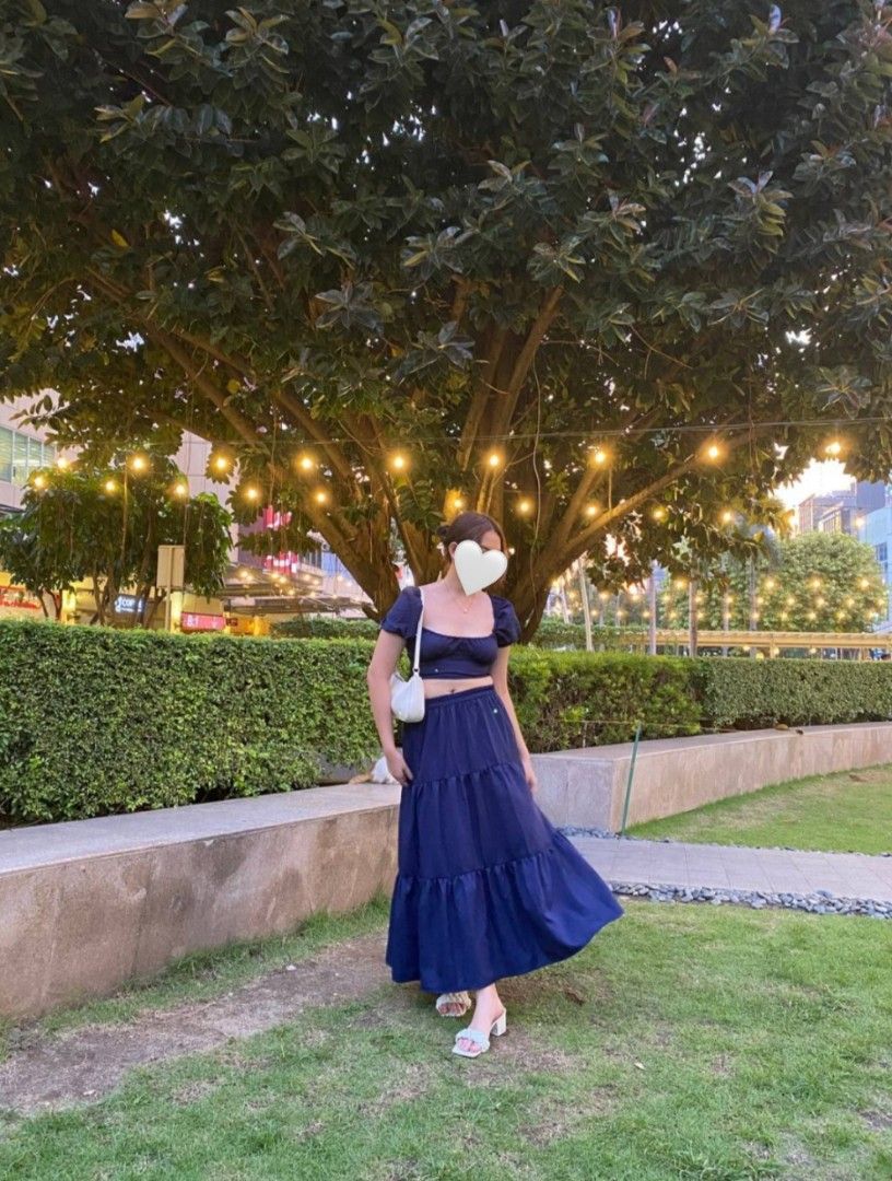 blue top and skirt (Category: Sets or Coordinates) located in Calumpit. Submitted by hydrangeashues (Listing ID 1468318592, Image 1). Description: blue top and skirt co-ord..