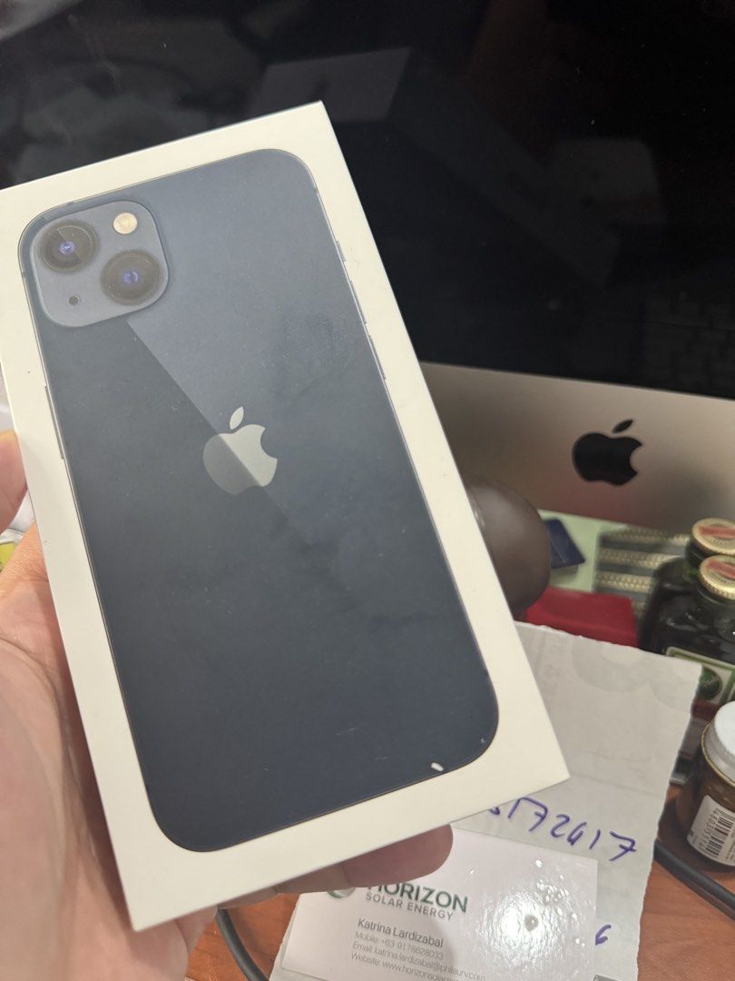 BRAND NEW IN BOX IPHONE13 (OPENLINE) (Category: iPhone 13 Series) located in Paranaque City. Submitted by bibsky27 (Listing ID 1468328987, Image 3). Description: SELLING TWO (2) BRAND NEW, STILL IN BOX, IPHONE13, 128GB, “OPENLINE” WITH COLORS: a. Midnight b. Starlight ₱25k/unit (negotiable for sure buyers-especially if you get both) Send me a DM for those interested..
