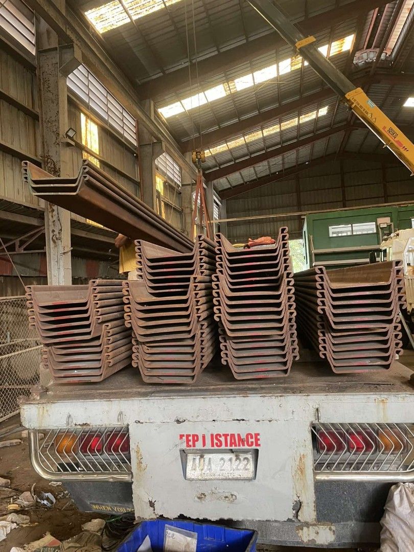 Brand new sheetpile u9 TYPE2 (Category: Construction & Building Materials) located in Quezon City. Submitted by lmabansag30 (Listing ID 1468374192, Image 1). Description: FOR SALE BRAND NEW SHEET PILE U9 TYPE2 400*100*10.5 12MTR (576) 40KG LOAD AND PAY CASH PAYMENT PICK UP ONLY LOCATION: LAGUNA.