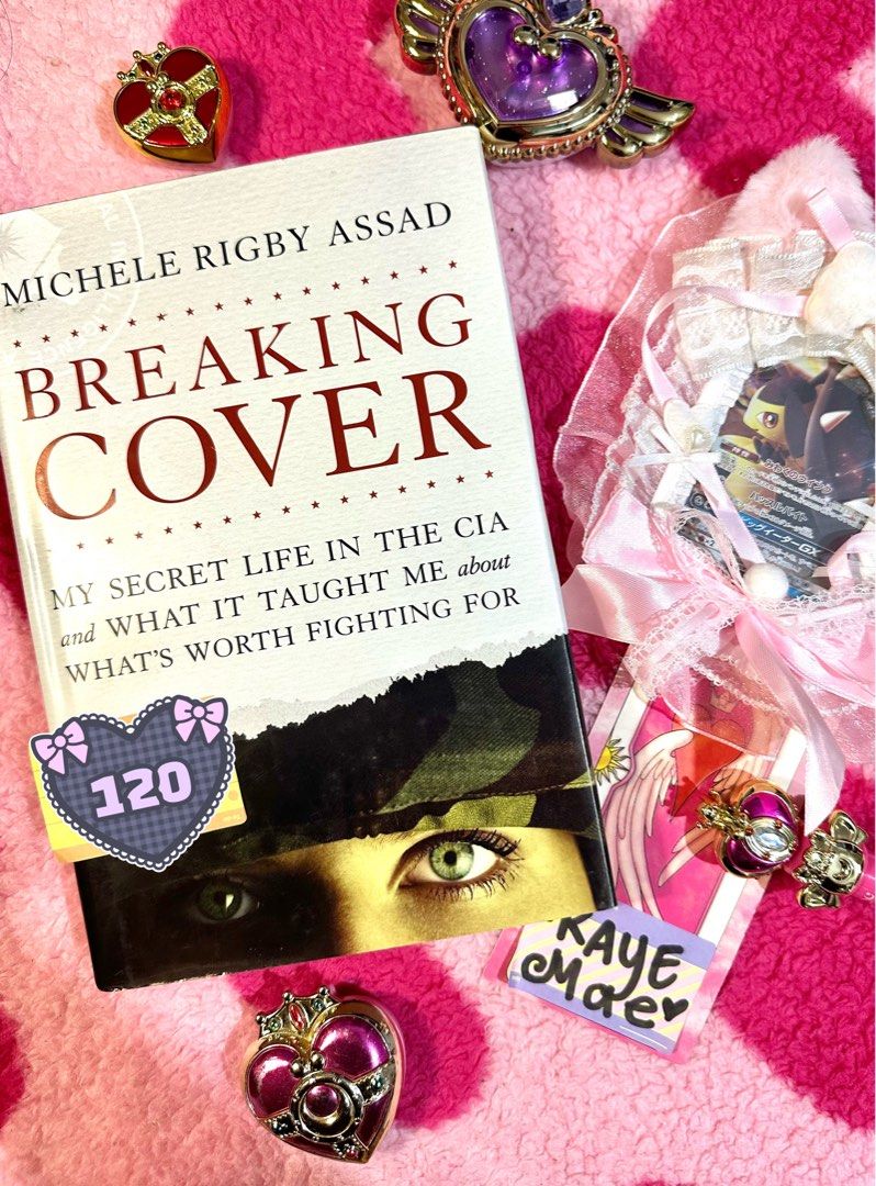 Breaking Cover by Michele Rigby Assad Memoir (Category: Storybooks) located in Adams. Submitted by precurekaei (Listing ID 1468354887, Image 1). Description: - Title: Breaking Cover by Michele Rigby Assad - Genre: True CIA memoir / Nonfiction - Format: Paperback with striking eye graphic cover - Condition: Clean pages inside - Ideal for: Fans of spy stories and real-life undercover operations.
