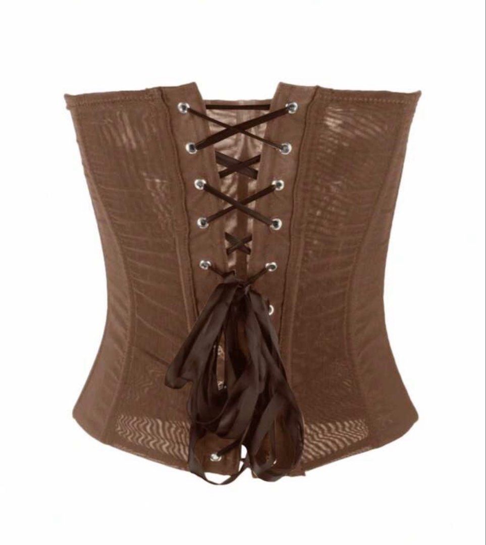Brown Corset (Category: Sleeveless) located in Manila. Submitted by alexandrasaintmleux (Listing ID 1468467007, Image 2). Description: - brand new - rfs : it’s too big for me.
