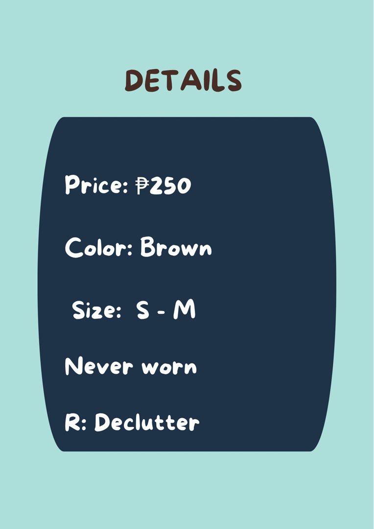 Brown Wide Leg Trousers Size S-M (Category: Other Bottoms) located in Manila. Submitted by blairwinter (Listing ID 1464601709, Image 2). Description: .