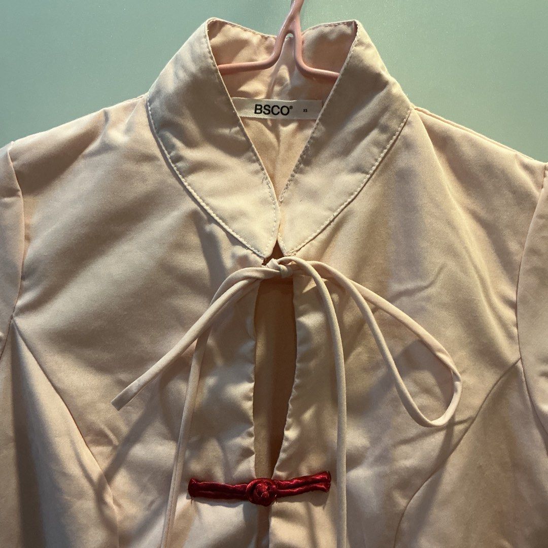 BSCO Chinese Top (Category: Blouses) located in Leyte. Submitted by declutterthis__ (Listing ID 1468424773, Image 3). Description: Good quality and pretty in actual, just doesn’t fit me :((.