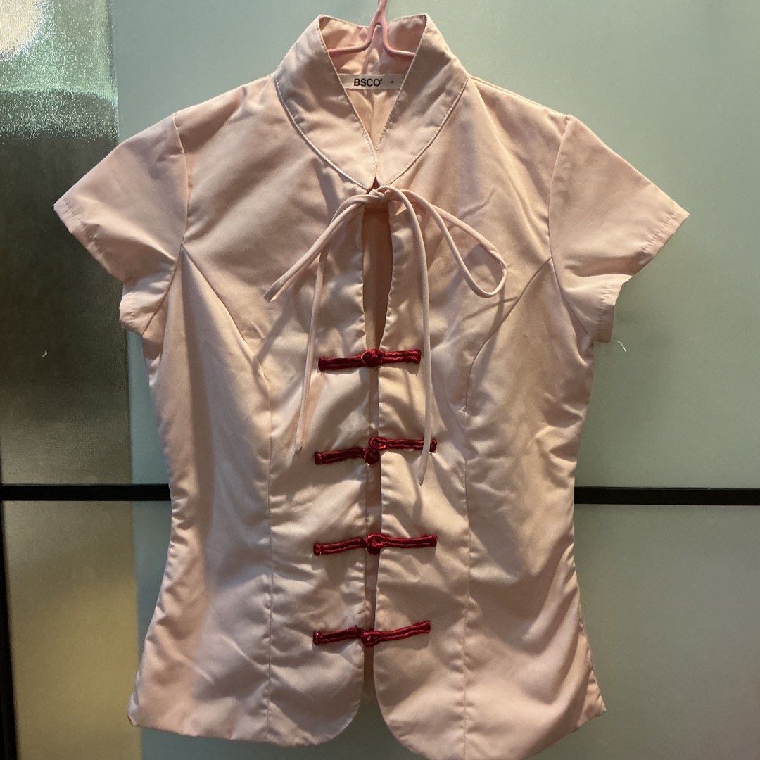 BSCO Chinese Top (Category: Blouses) located in Leyte. Submitted by declutterthis__ (Listing ID 1468424773, Image 1). Description: Good quality and pretty in actual, just doesn’t fit me :((.