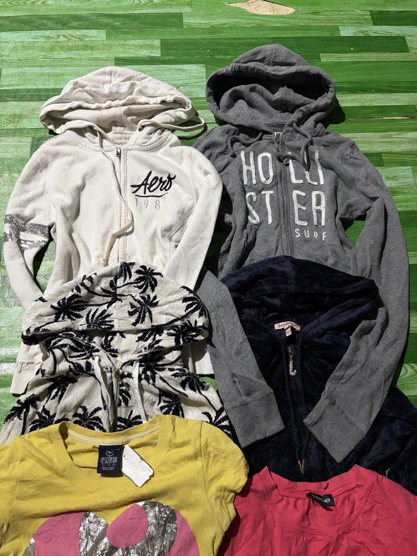 bundle hoodies top (Category: Others Tops) located in Santa Rosa. Submitted by jeremydeas56388 (Listing ID 1468457150, Image 3). Description: bundle juicy 2pcs small & large bebe size medium pink size xs hollister hoodie size xs aeropostale size small.
