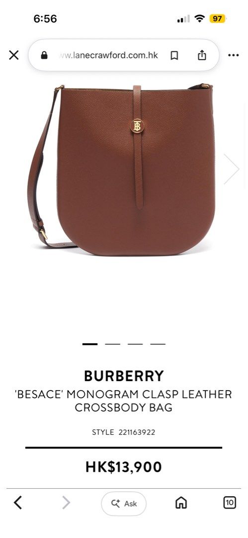 Burberry anne (Category: Luxury Bags & Wallets) located in Baguio. Submitted by rheaanne07 (Listing ID 1468487863, Image 2). Description: Genuine leather Like new.