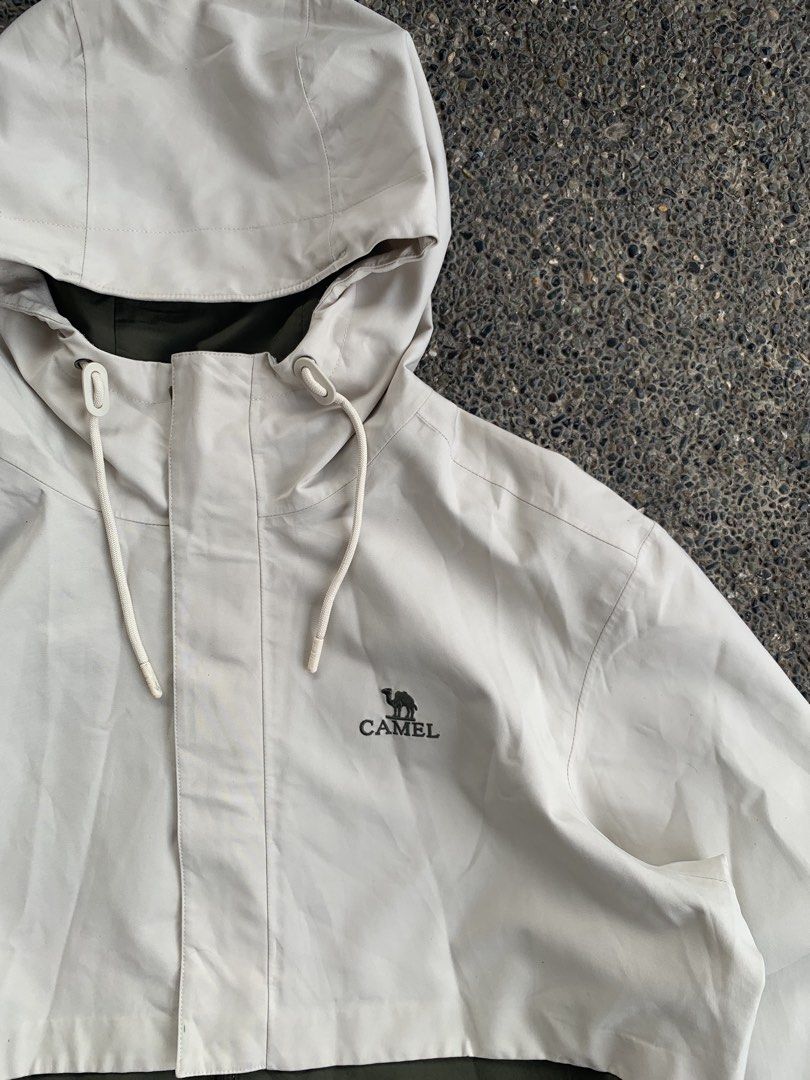 Camel Hiking Jacket (Category: Coats, Jackets and Outerwear) located in Dagupan City. Submitted by upcycle69 (Listing ID 1468301206, Image 3). Description: FOR SALE: CAMEL OUTDOOR / HIKING JACKET Brand: CAMEL All Conditions Gear Size: XXXL (190/108A Men’s, check actual measurements Fits - Mideum/Large Dimes:26x29 Color: White / Olive Green Style: Hooded Outdoor Jacket / Windbreaker Water-resistant / waterproof Condition: Pre-owned Price: ₱750 neg
