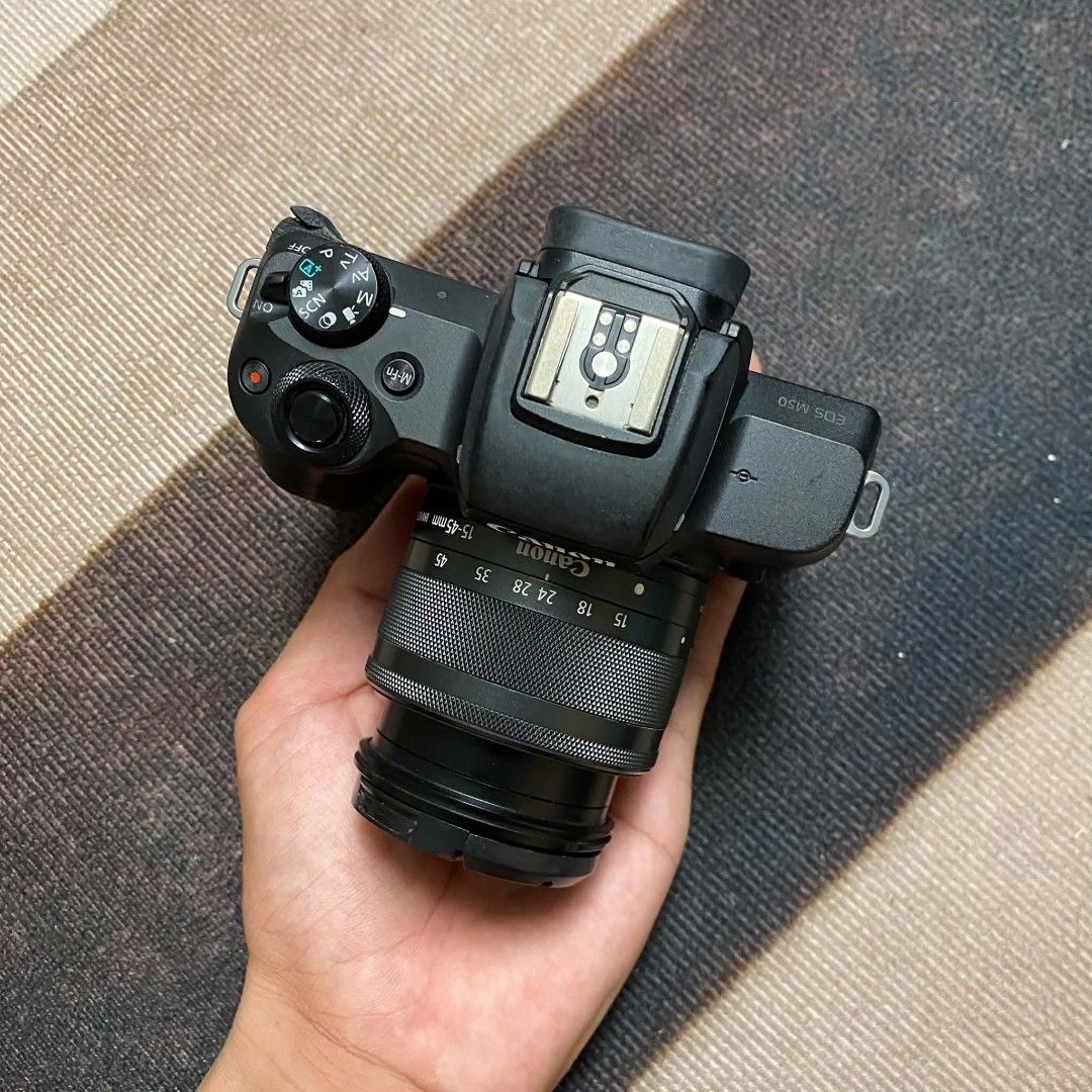 Canon EOS M50 Mirrorless Camera with 15-45mm Lens Kit (Category: Cameras) located in Rodriguez. Submitted by tan_13 (Listing ID 1468361339, Image 3). Description: Canon m50 mark 1 All working except flash Clean sensor No lcd vignette and dead pixels 8/10 cosmetics less than 24k sc Inclusions: Canon m50 body 15-45mm kitlens Charger Battery Strap P15,999 📍Montalban Rizal Open for meet halfway, Lbc shipping with security deposit to be deduct on sel