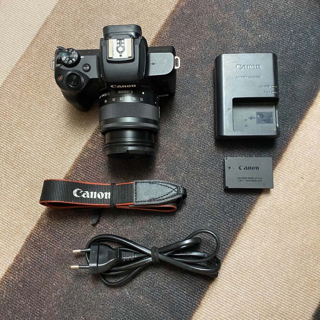 Canon EOS M50 Mirrorless Camera with 15-45mm Lens Kit (Category: Cameras) located in Rodriguez. Submitted by tan_13 (Listing ID 1468361339, Image 1). Description: Canon m50 mark 1 All working except flash Clean sensor No lcd vignette and dead pixels 8/10 cosmetics less than 24k sc Inclusions: Canon m50 body 15-45mm kitlens Charger Battery Strap P15,999 📍Montalban Rizal Open for meet halfway, Lbc shipping with security deposit to be deduct on sel