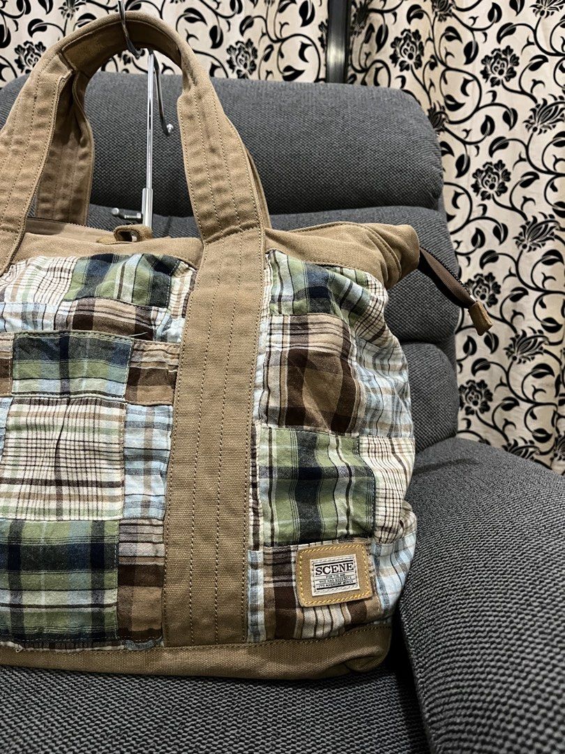 Canvas Patchwork Scene Tote Bag (Category: Tote Bags) located in Baguio. Submitted by whatthestore (Listing ID 1468460684, Image 2). Description: .