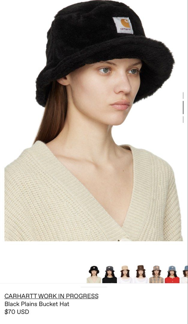 Carhartt Black Plains Bucket Hat (Category: Hats & Beanies) located in Paranaque City. Submitted by closetanghelita (Listing ID 1468338290, Image 2). Description: Bought from Ssense Used only once or twice Authentic.