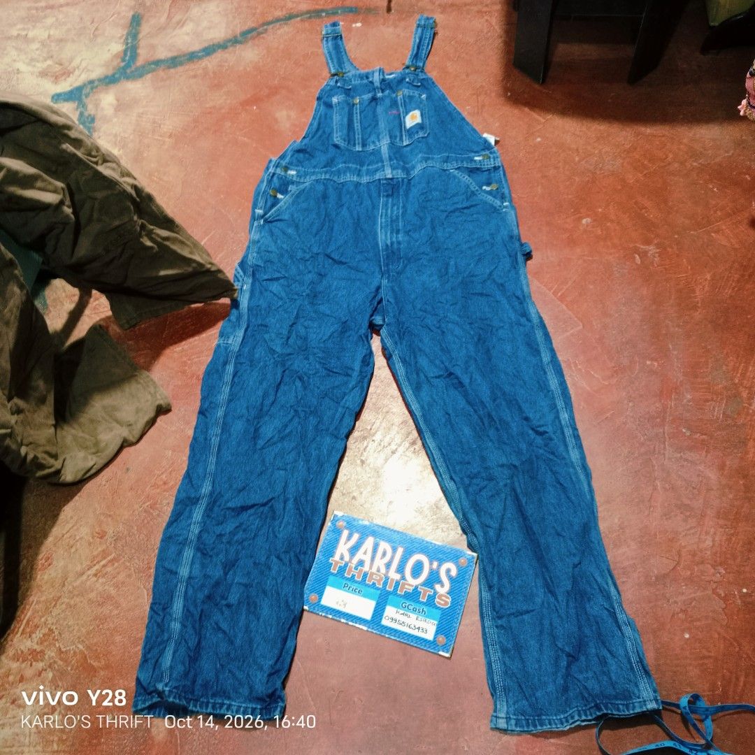 CARHARTT DENIM BIB OVERALLS (Category: Coats, Jackets and Outerwear) located in Davao. Submitted by karlosthriftshop (Listing ID 1468326912, Image 2). Description: ₱1,500 FREE SHIPPING THRU J &T CARHARTT DENIM BIB OVERALLS (RO7-DST) MADE IN MEXICO 40X32 ON TAG ACTUAL MEASUREMENT PLEASE CHECK ATTACHED PHOTOS USED,IN VERY GOOD CONDITION NEED WASH ISSUE:SIGN OF USAGE PLS.CHECK LAST PHOTO X COD/Cú⁷777⁷OP PAYMENT 1ST MOP:G CASH.